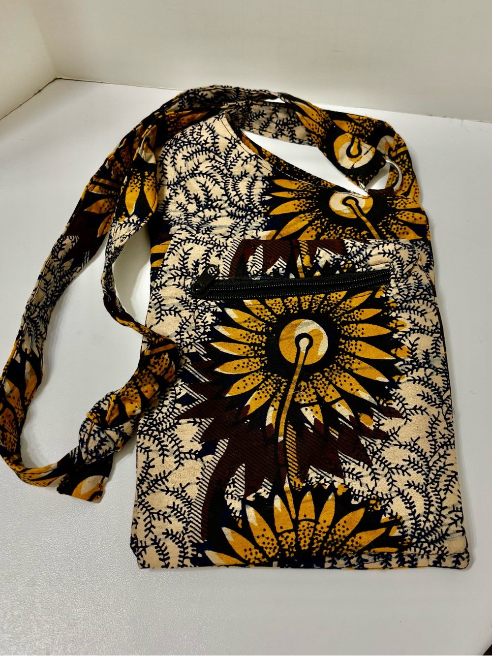 Handcrafted By Women of Rwanda Floral Crossbody Bag